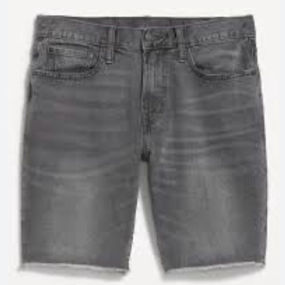 Old Navy Faded Black Jean Shorts Distressed Style - Picture 1 of 11